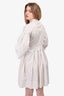 Giambattista Valli Light Grey Flare Sleeve Button-Up Shirt Dress Size M