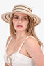Eugenia Kim Beige/Black Striped Straw Hat