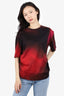 Christian Dior Black/Red Tie-Dye 'Atelier' T-Shirt SIze L Mens