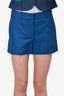Louis Vuitton Blue Linen Tailored Shorts Size 38