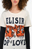 Gucci Cream 'Elisir of Love' Tiger T-Shirt Size XXS