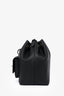 Louis Vuitton Black Leather 'Lock Me' MM Drawstring Bucket Bag