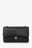 Pre-loved Chanel™ 2016 Caviar Chevron Leather Jumbo Double Flap