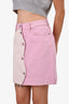 Ganni Pink Denim Mini Skirt Size 36