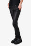 Saint Laurent Black Leather Skinny Pants Size 36