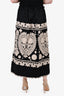SEA New York Black/White Floral Print Midi Skirt Size XL