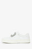 Roger Vivier White Leather Crystal Embellished Sneakers Size 38