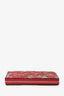 Gucci Red Arabesque GG Supreme Continental Wallet