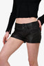 Vanessa Bruno Black Leather Shorts Size 36