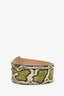 Burberry Prorsum Green Snake Skin Belt Size 30/75