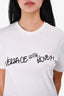 Versace White Cotton 'With Love' T-Shirt Size XS