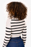 T by Alexander Wang Black/White Striped Cotton Knit Cropped Sweater Size XS