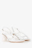 By Far White Leather Slingback Heels Size 40
