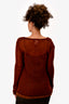 Pre-loved Chanel™ Fall 1998 Rust Orange Mohair Knit Long Sweater Size 40