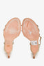 Stuart Weitzman Gold Glitter Heeled Sandals Size 8.5