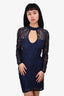 For Love & Lemons Navy Blue Lace Mini Dress Size S