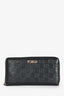 Gucci Black Guccissima Continental Signature Wallet
