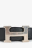 Hermes 2017 Black/Brown Reversible Belt with 'H Striee' Buckle