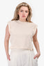 Frame Cream Sleeveless Sweatshirt Top Size XS