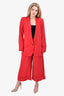 Smythe Red Blazer + Wide Leg Pant Set Size L