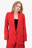 Smythe Red Blazer + Wide Leg Pant Set Size L