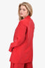 Smythe Red Blazer + Wide Leg Pant Set Size L