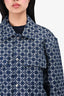 Sandro Blue Printed Denim Overshirt Size XL