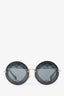 Miu Miu Black Round Heart Detail Sunglasses