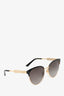 Gucci Gold Toned Cat Eyed Sunglasses