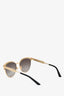 Gucci Gold Toned Cat Eyed Sunglasses