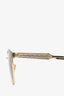 Gucci Gold Toned Cat Eyed Sunglasses