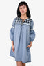Ulla Johnson Blue/White Cotton Tassel Dress Size 0