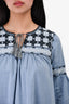 Ulla Johnson Blue/White Cotton Tassel Dress Size 0
