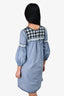 Ulla Johnson Blue/White Cotton Tassel Dress Size 0