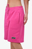 Valentino Pink Logo Sweat Shorts Size M Mens