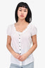 Marella White Cotton Blouse Top Size 44