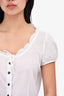 Marella White Cotton Blouse Top Size 44