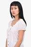 Marella White Cotton Blouse Top Size 44