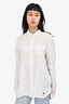 Weekend Max Mara White Linen Button Down Shirt Size 12
