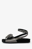 Miu Miu Grey Rosette Sandals Size 39