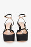 Gianvito Rossi Black Satin 'Maddy' Platform Sandals Size 36.5