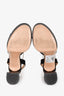 Gianvito Rossi Black Satin 'Maddy' Platform Sandals Size 36.5