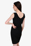 Diane Von Furstenberg Black Ruched Mini Dress Size 6