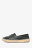 Pre-Loved Chanel™ Black Leather 'CC' Logo Espadrilles Size 37