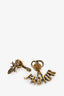 Christian Dior Gold-Tone Asymmetrical Bee Earrings