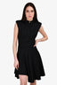 Alexander McQueen Black Sleeveless Button Detail Dress Size 42
