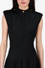 Alexander McQueen Black Sleeveless Button Detail Dress Size 42