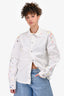 Dior Homme White Painted Denim Jacket Size 44 Mens