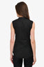 Jil Sander Black/Navy Trim Sleeveless Blouse Size S