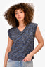 Maison Margiela Blue Knit Sleeveless Sweater Size 1